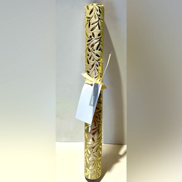 NWT Rusta Home gold leaf and tan table runner - Picture 1 of 6